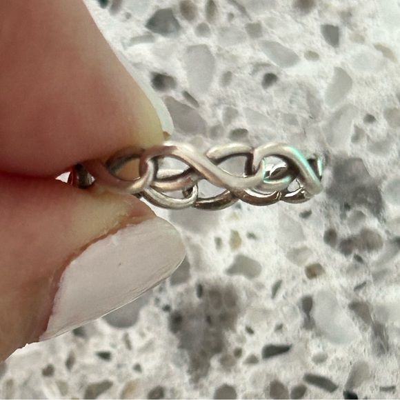 Tiffany & Co Silver Infinity Narrow Band Ring - Picture 5 of 11